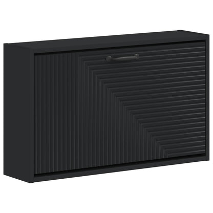 Wall-Mounted Shoe Cabinet HAARLEM 71 x 17 x 43 cm Black