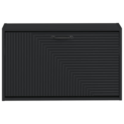 Wall-Mounted Shoe Cabinet HAARLEM 71 x 17 x 43 cm Black