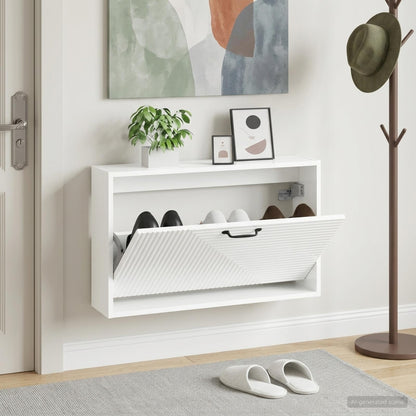 Wall-Mounted Shoe Cabinet HAARLEM 71 x 17 x 43 cm