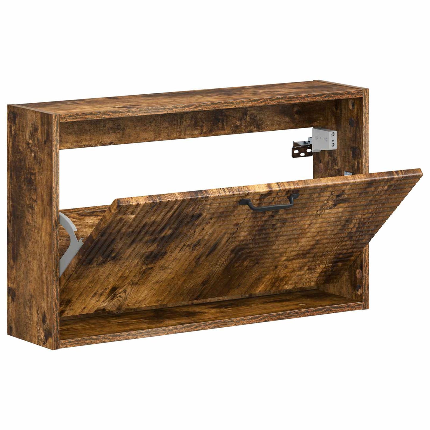 Wall-Mounted Shoe Cabinet HAARLEM 71 x 17 x 43 cm Smoked Oak