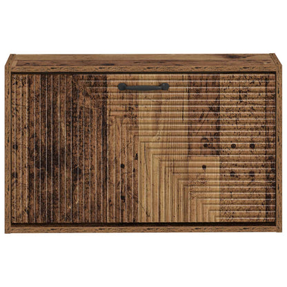 Wall-Mounted Shoe Cabinet HAARLEM 71 x 17 x 43 cm Old Wood