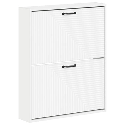 Wall-Mounted Shoe Cabinet HAARLEM 71 x 17 x 86 cm White