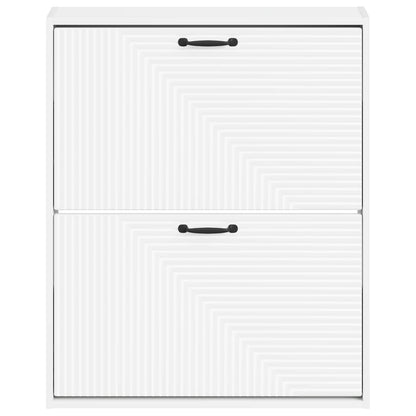 Wall-Mounted Shoe Cabinet HAARLEM 71 x 17 x 86 cm White