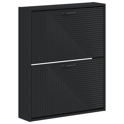 Wall-Mounted Shoe Cabinet HAARLEM 71 x 17 x 86 cm Black