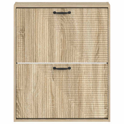 Wall-Mounted Shoe Cabinet HAARLEM 71 x 17 x 86 cm Sonoma Oak
