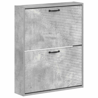 Wall-Mounted Shoe Cabinet HAARLEM 71 x 17 x 86 cm Concrete Grey