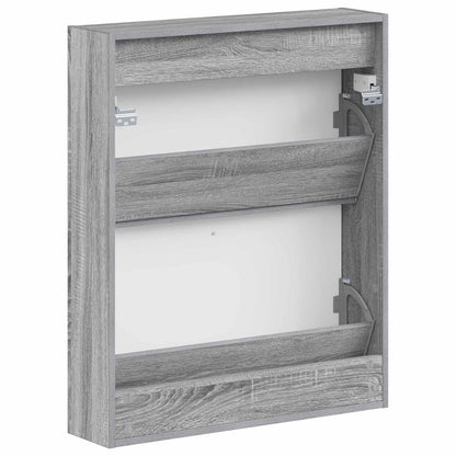 Wall-Mounted Shoe Cabinet HAARLEM 71 x 17 x 86 cm Grey Sonoma