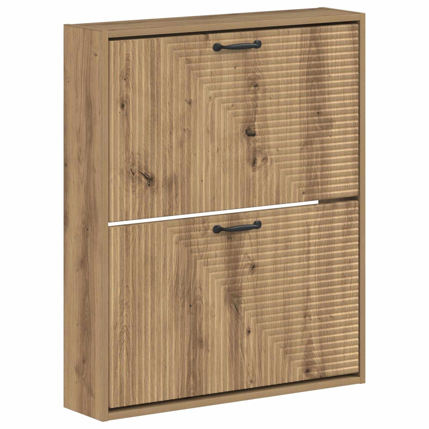 Wall-Mounted Shoe Cabinet HAARLEM 71 x 17 x 86 cm Artisan Oak