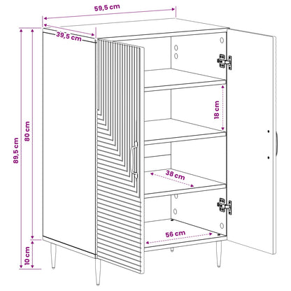 Shoe Cabinet HAARLEM 59.5 x 39.5 x 89.5 cm Engineered Wood