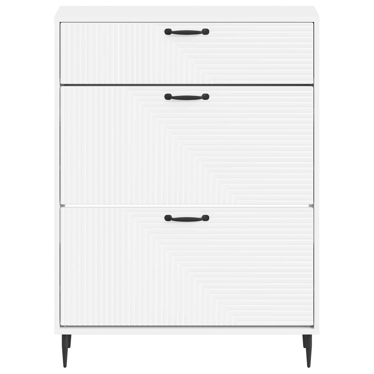 Shoe Cabinet HAARLEM 78 x 24 x 103 cm Engineered Wood White