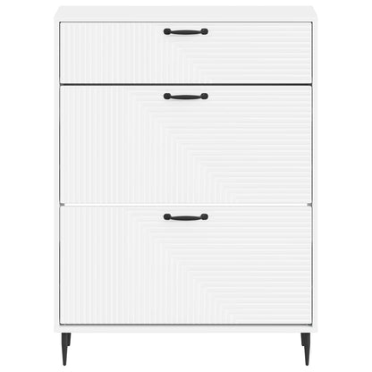 Shoe Cabinet HAARLEM 78 x 24 x 103 cm Engineered Wood White