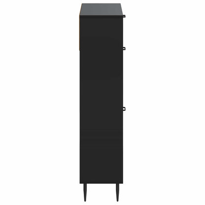 Shoe Cabinet HAARLEM 78 x 24 x 103 cm Engineered Wood Black