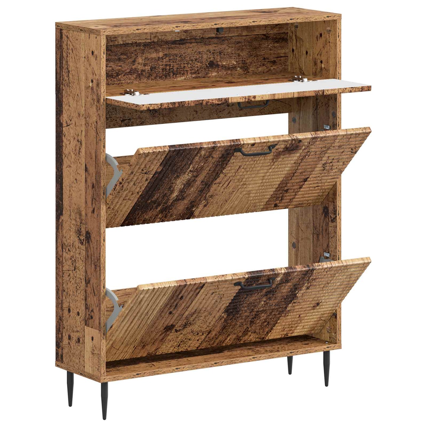 Shoe Cabinet HAARLEM 78 x 24 x 103 cm Engineered Wood Old Wood