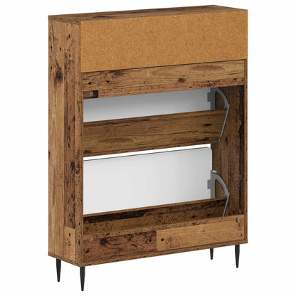 Shoe Cabinet HAARLEM 78 x 24 x 103 cm Engineered Wood Old Wood