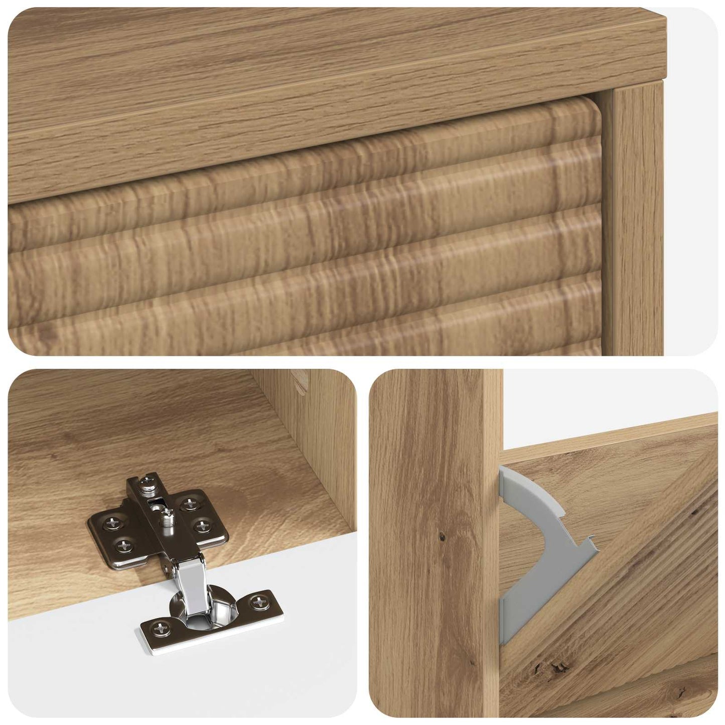 Shoe Cabinet HAARLEM 78 x 24 x 103 cm Engineered Wood