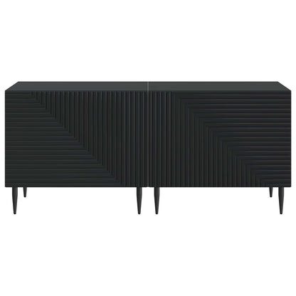 TV Cabinet Black Engineered Wood