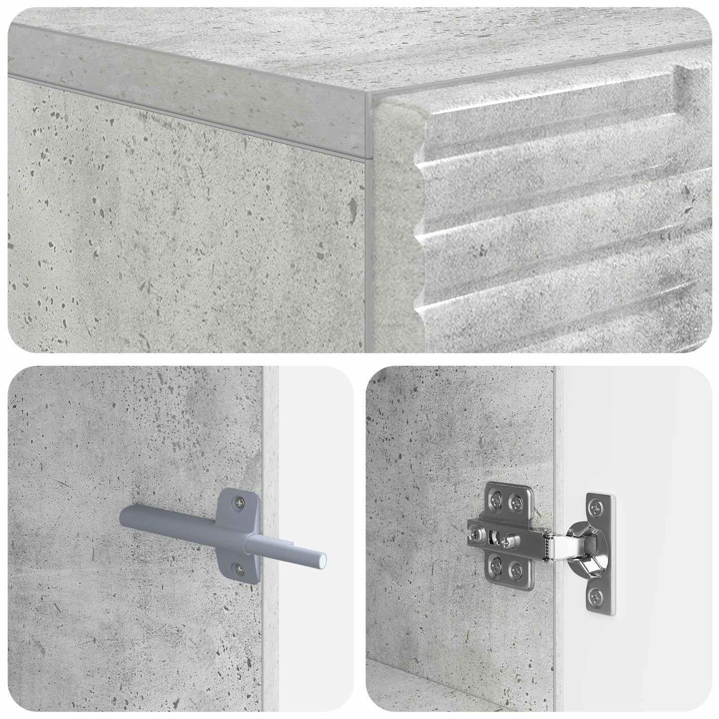 TV Cabinet Concrete Grey Engineered Wood