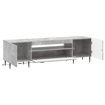 LED TV Cabinet Concrete Grey Engineered Wood