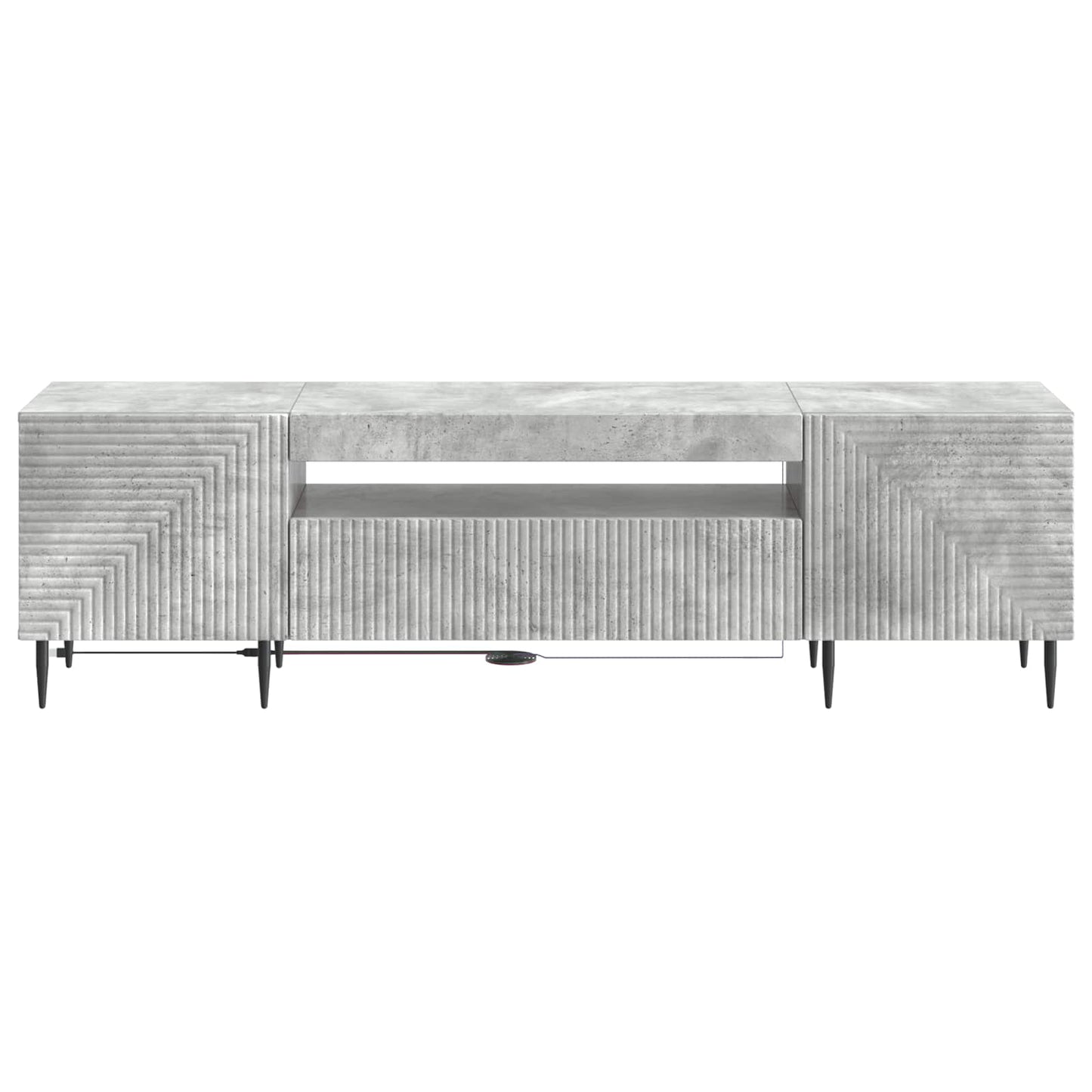 LED TV Cabinet Concrete Grey Engineered Wood