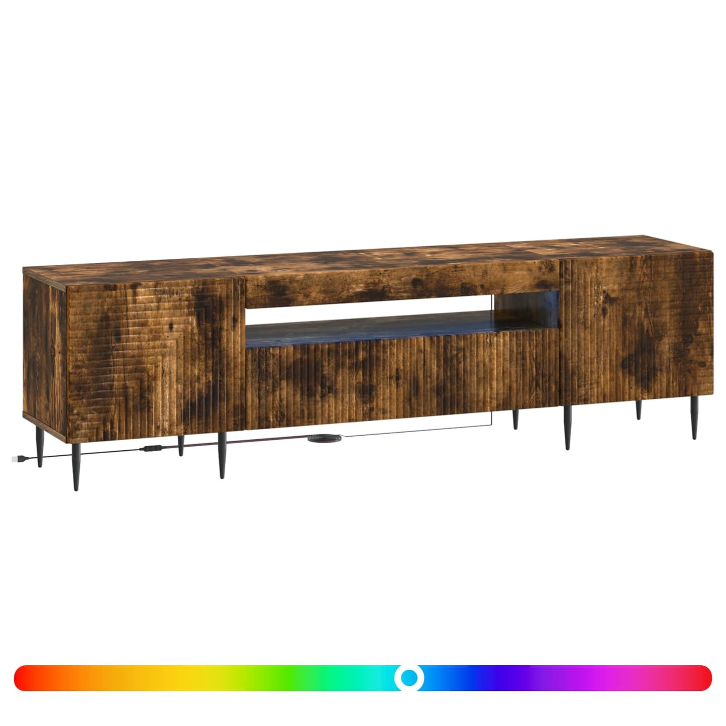 LED TV Cabinet Smoked Oak Engineered Wood