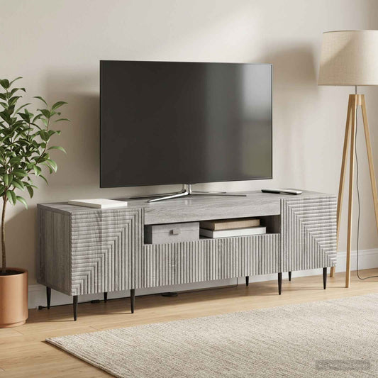 LED TV Cabinet HAARLEM 153 x 35 x 43 cm Grey Sonoma