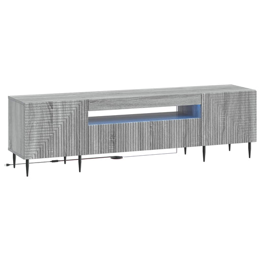 LED TV Cabinet HAARLEM 153 x 35 x 43 cm Grey Sonoma