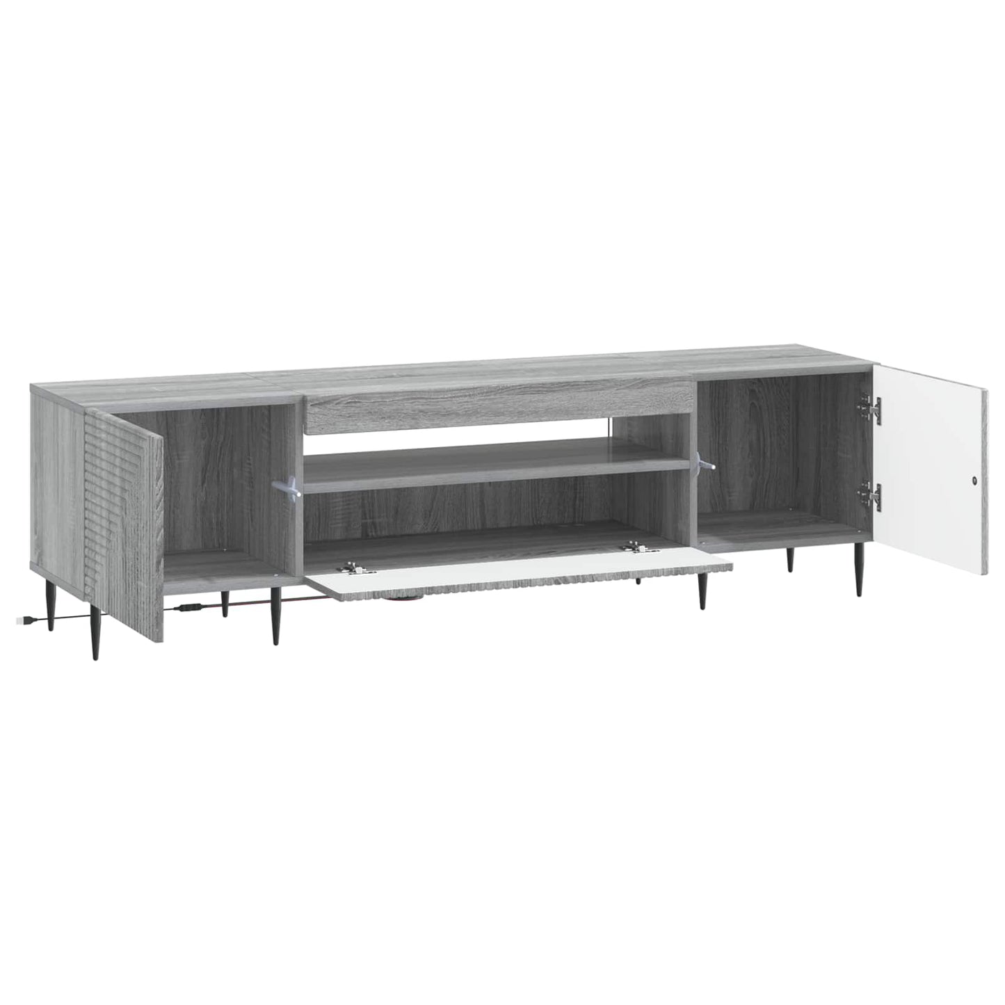 LED TV Cabinet Grey Sonoma Engineered Wood
