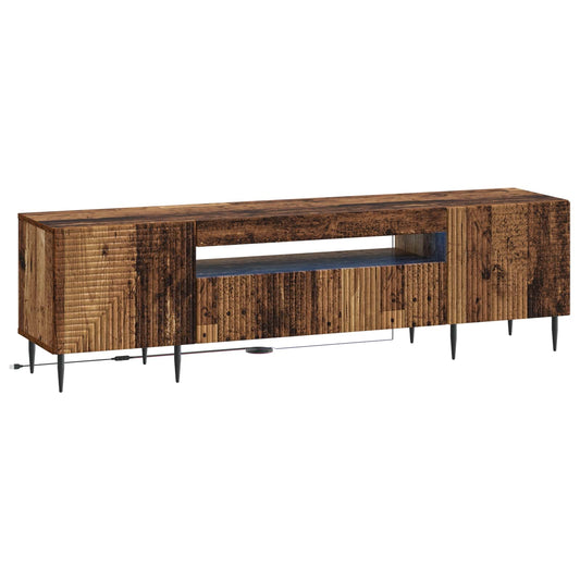 LED TV Cabinet HAARLEM 153 x 35 x 43 cm Old Wood