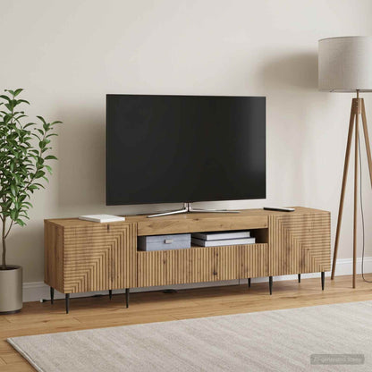 LED TV Cabinet Artisan Oak Engineered Wood