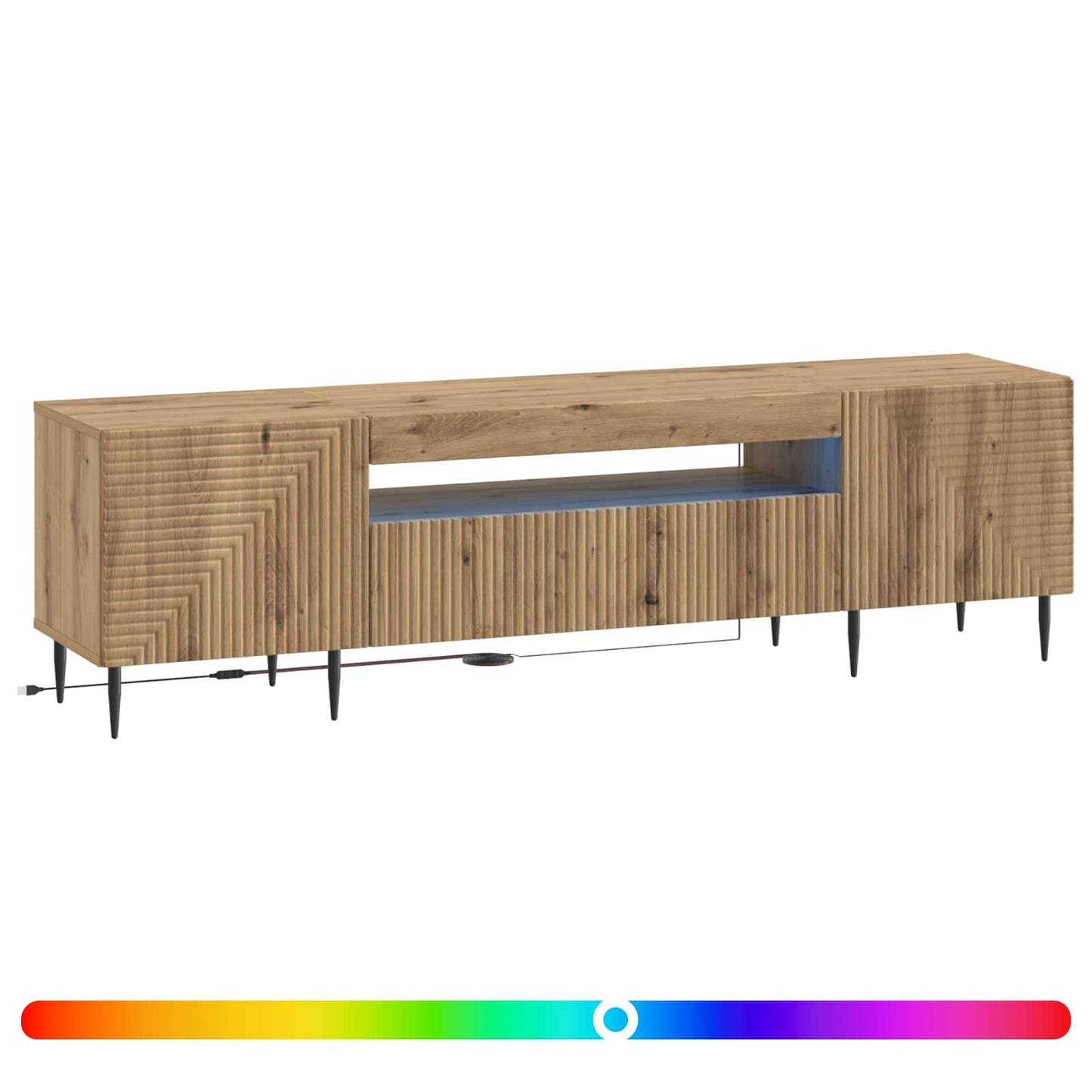 LED TV Cabinet Artisan Oak Engineered Wood