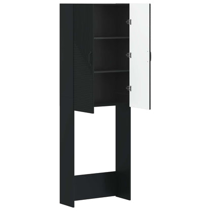 Toilet Cabinet HAARLEM Black 66 x 25.5 x 190 cm Engineered Wood