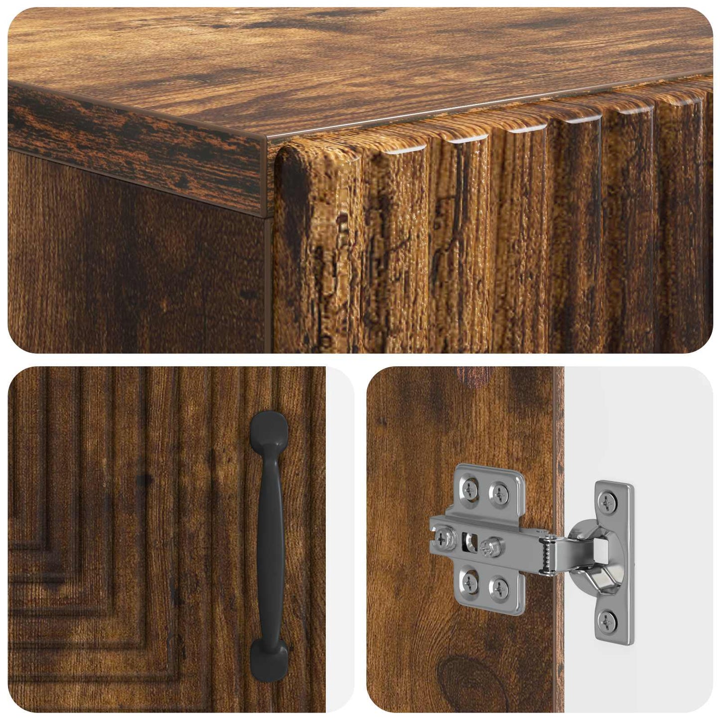 Toilet Cabinet HAARLEM Smoked Oak 66 x 25.5 x 190 cm