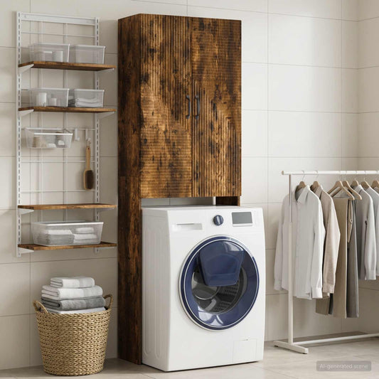 Toilet Cabinet HAARLEM Smoked Oak 66 x 25.5 x 190 cm