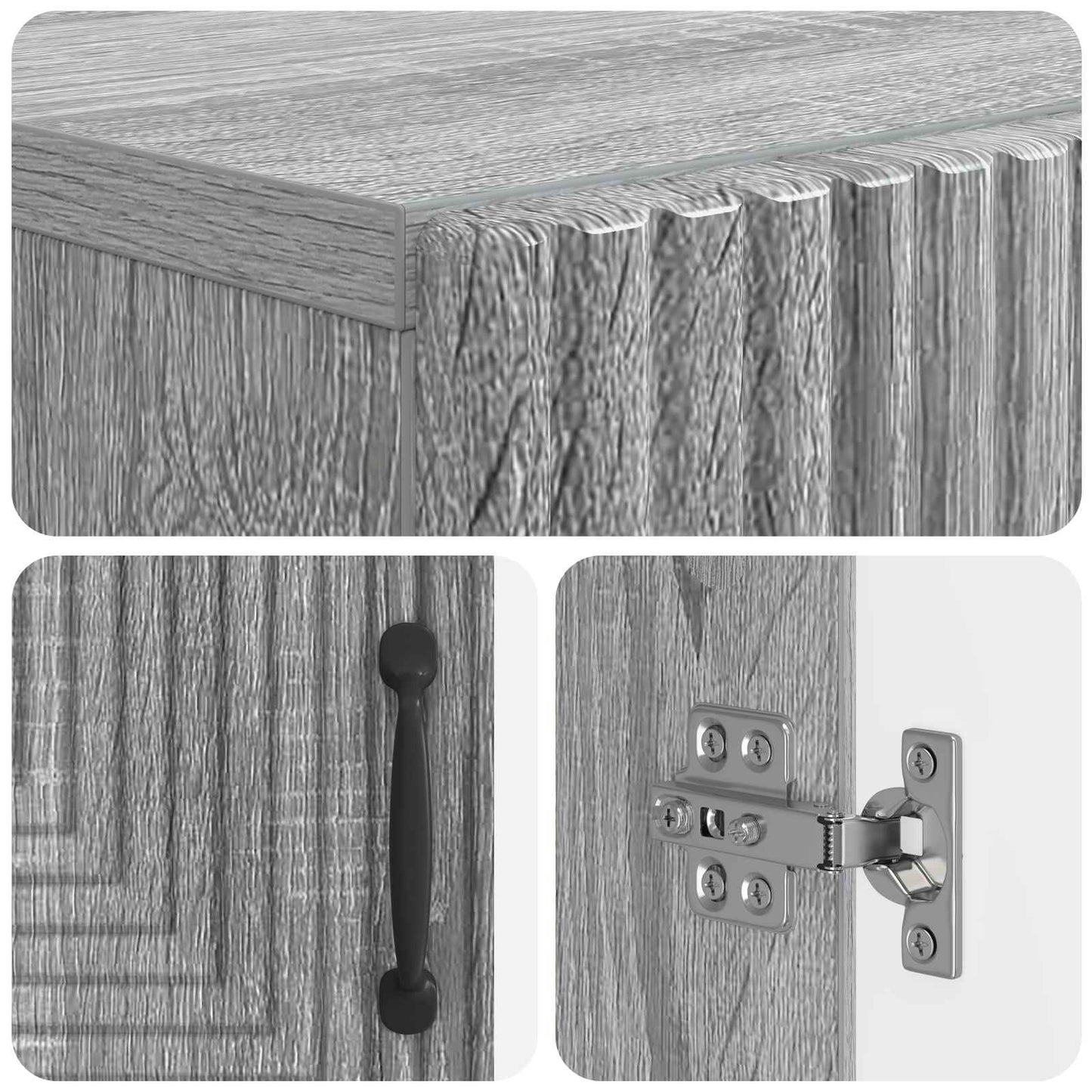 Toilet Cabinet HAARLEM Grey Sonoma 66 x 25.5 x 190 cm