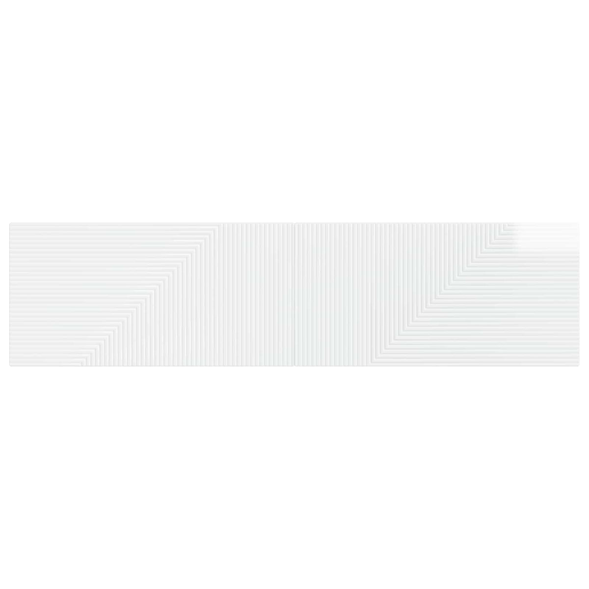 Wall-Mounted Headboard HAARLEM High Gloss White Engineered Wood