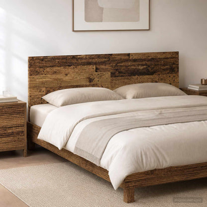 Wall-Mounted Headboard HAARLEM Old Wood Engineered Wood