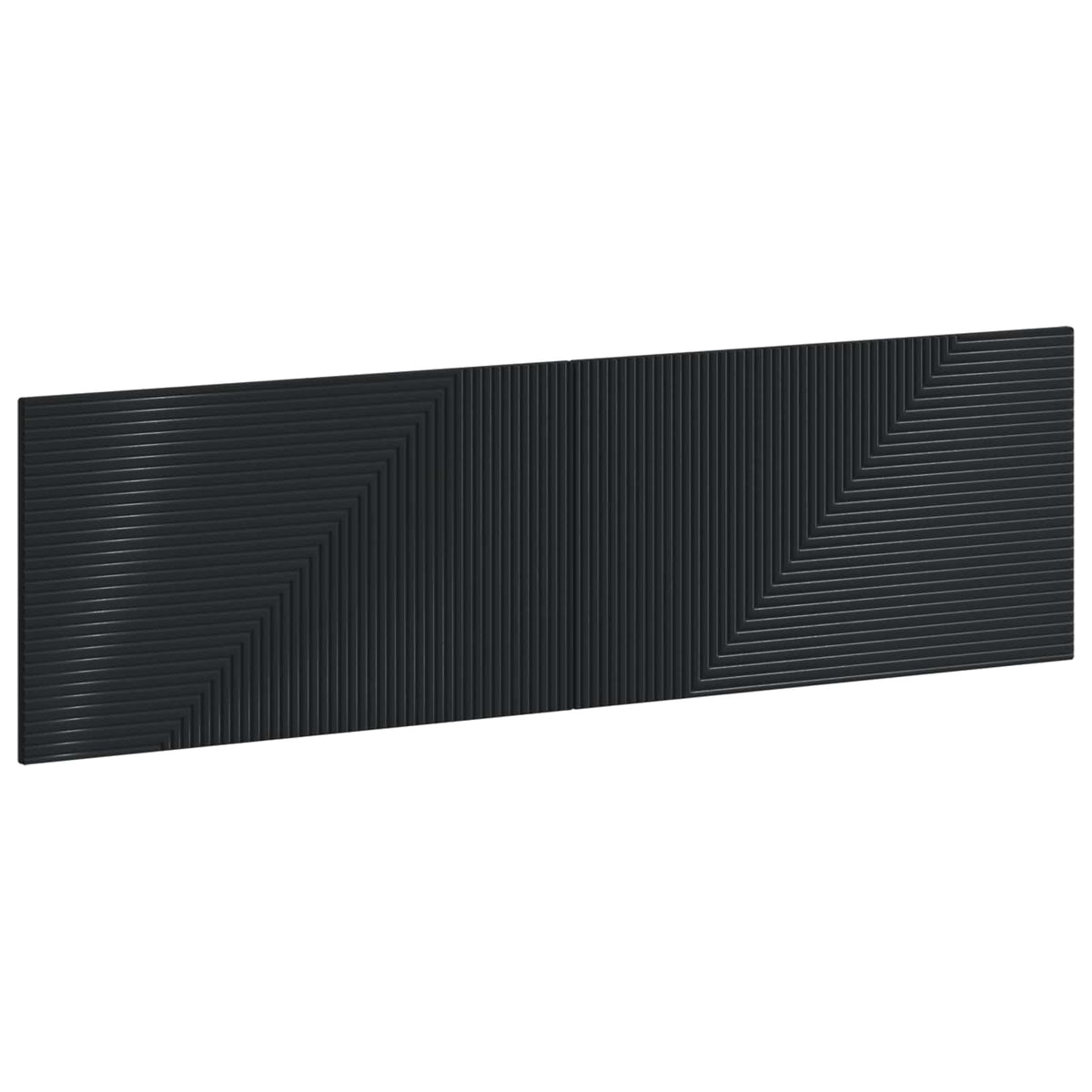 Wall-Mounted Headboard HAARLEM Black Engineered Wood