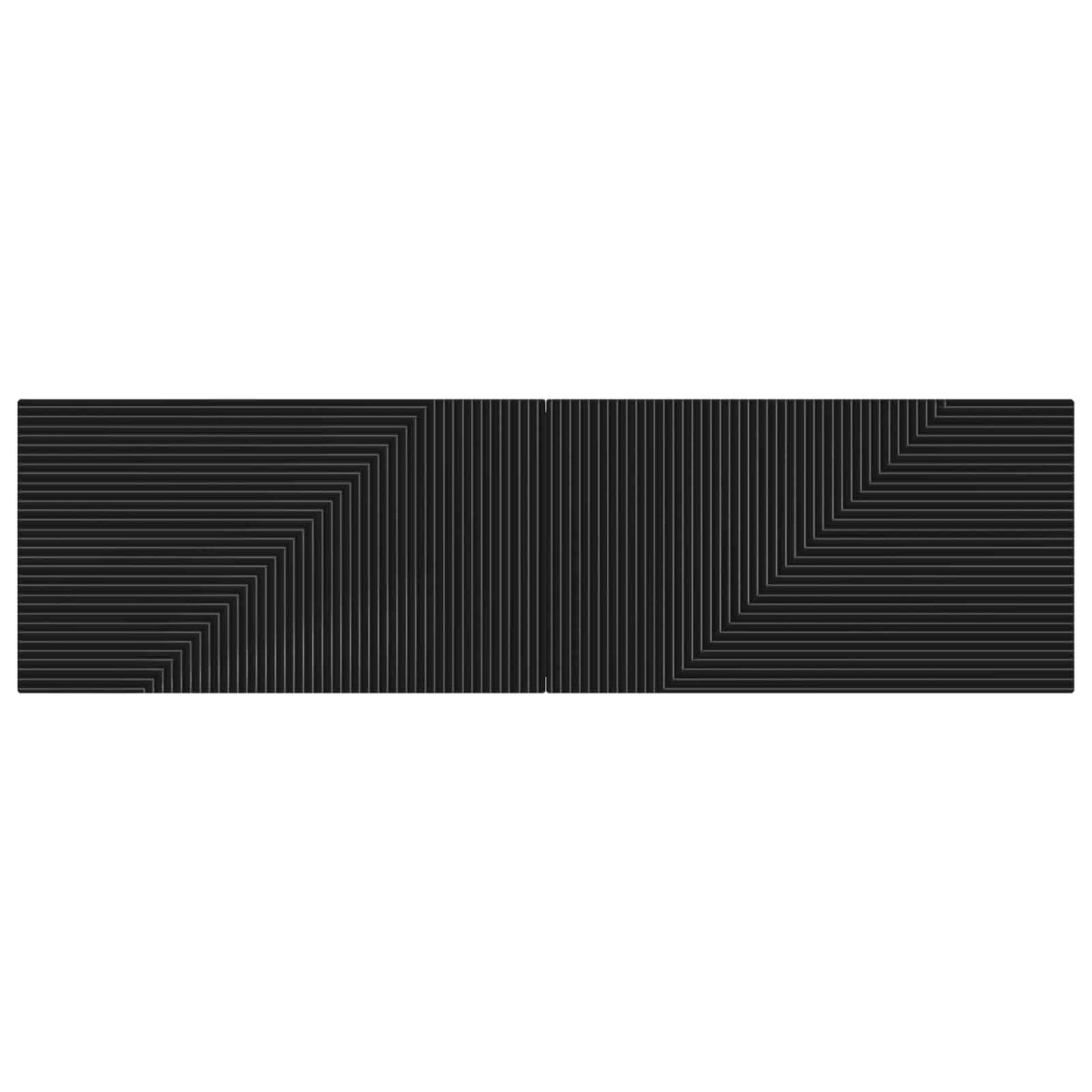 Wall-Mounted Headboard HAARLEM Black Engineered Wood