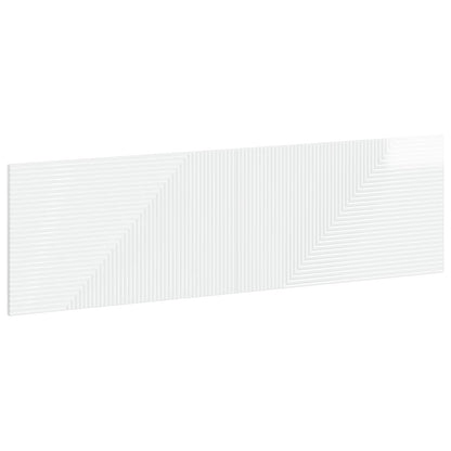 Wall-Mounted Headboard HAARLEM High Gloss White Engineered Wood