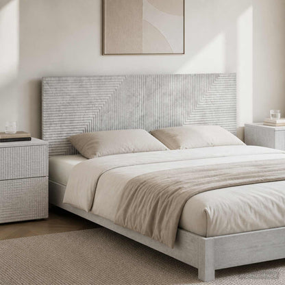 Wall-Mounted Headboard HAARLEM Concrete Grey Engineered Wood