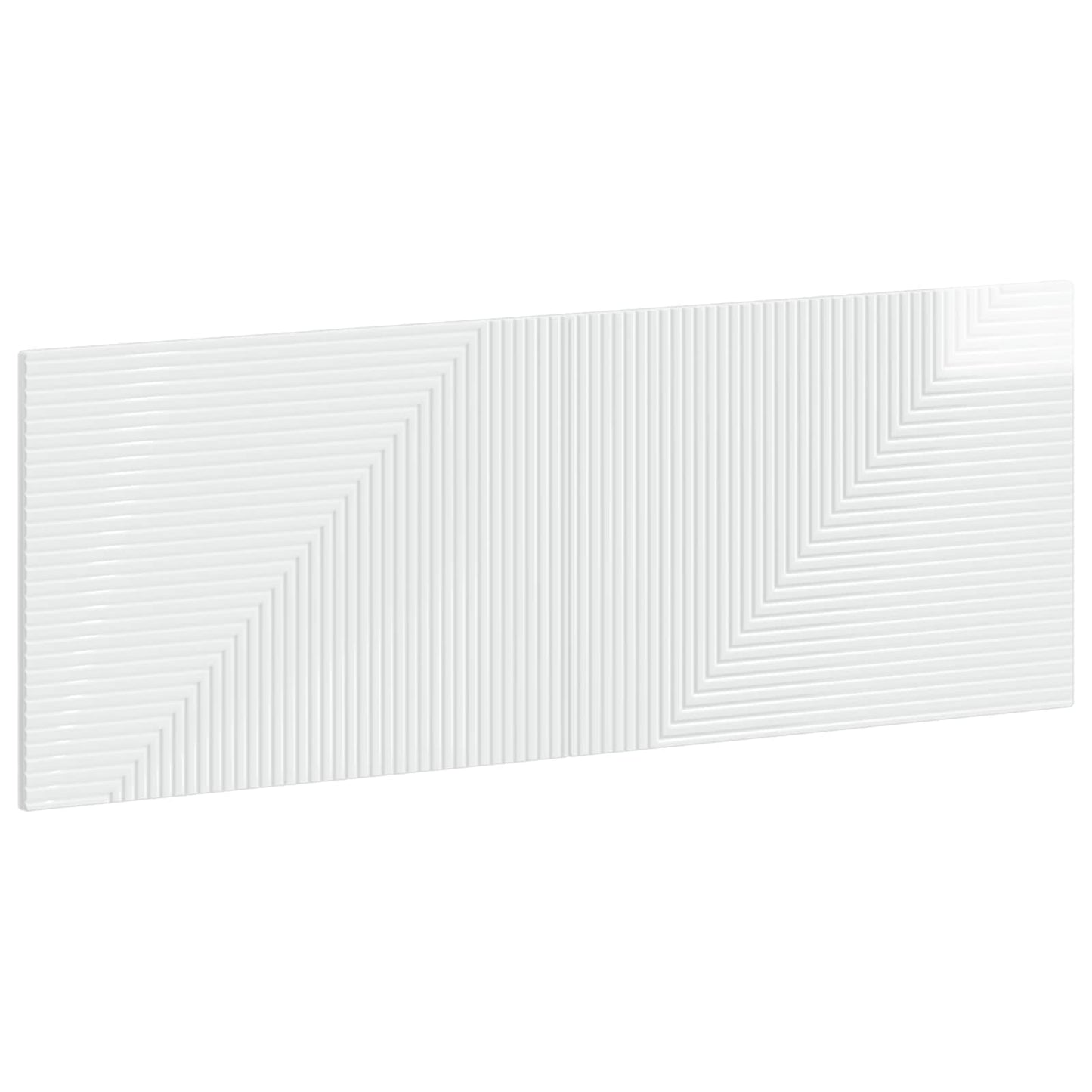 Wall-Mounted Headboard HAARLEM High Gloss White Engineered Wood