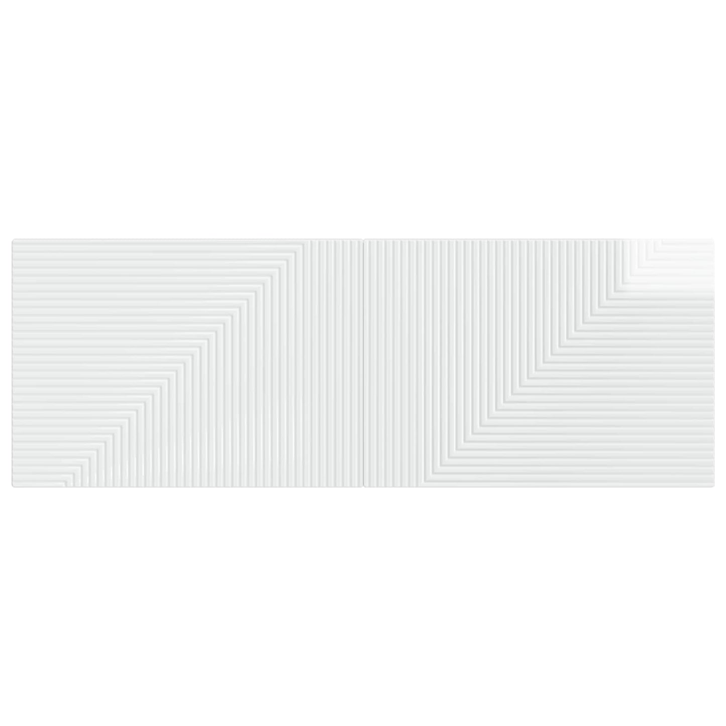 Wall-Mounted Headboard HAARLEM High Gloss White Engineered Wood