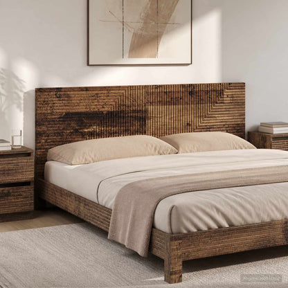 Wall-Mounted Headboard HAARLEM Old Wood Engineered Wood