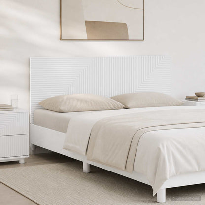 Wall-Mounted Headboard HAARLEM White Engineered Wood