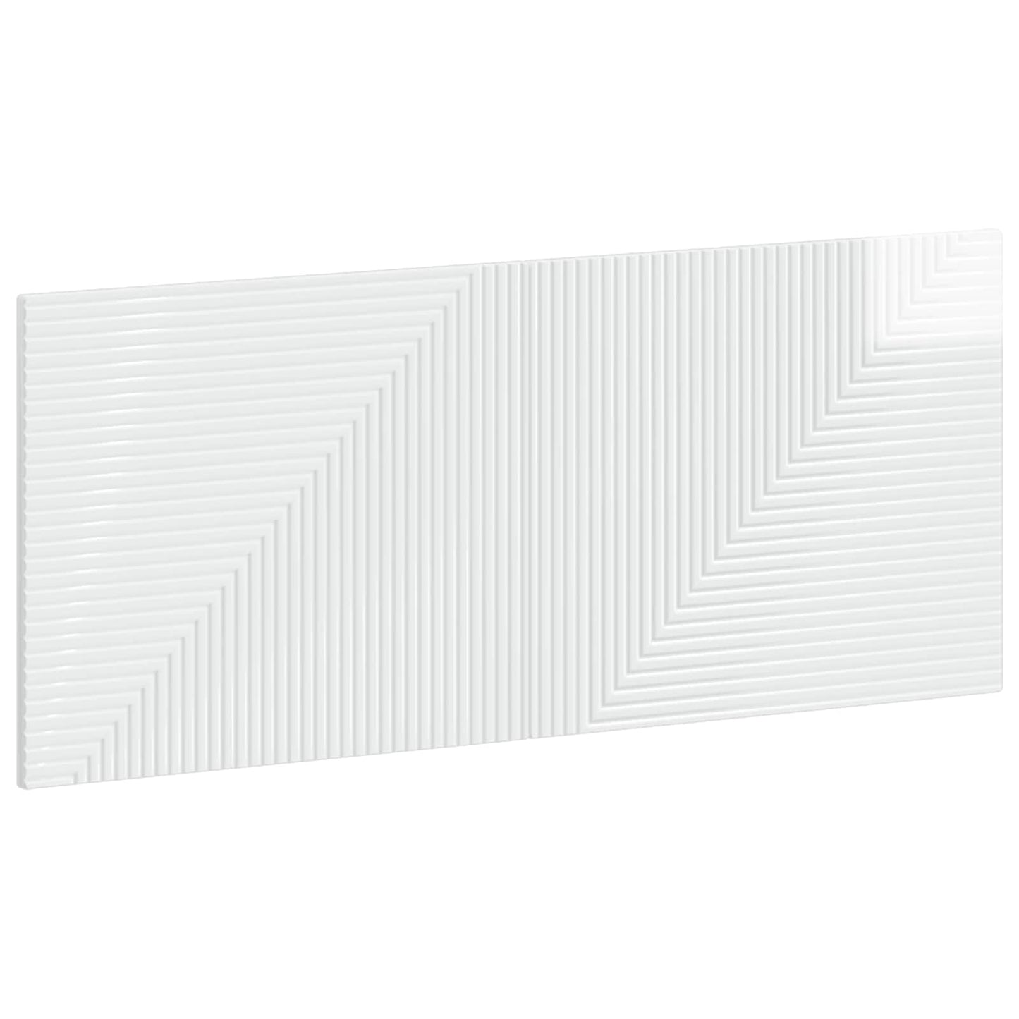 Wall-Mounted Headboard HAARLEM High Gloss White Engineered Wood