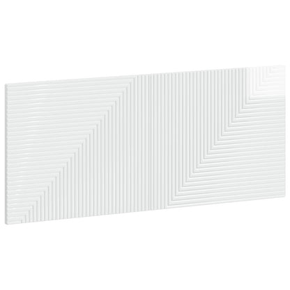 Wall-Mounted Headboard HAARLEM High Gloss White Engineered Wood
