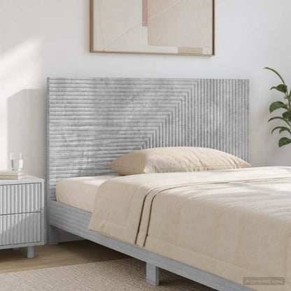 Wall-Mounted Headboard HAARLEM Concrete Grey Engineered Wood