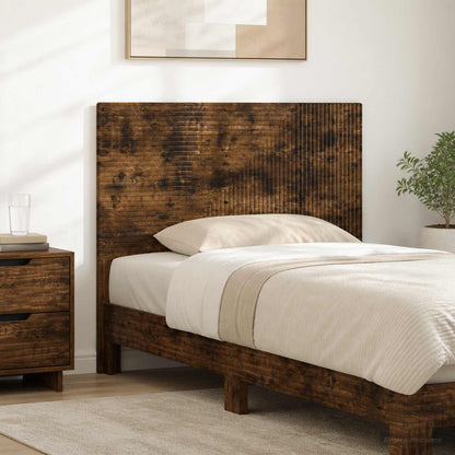 Wall-Mounted Headboard HAARLEM Smoked Oak Engineered Wood