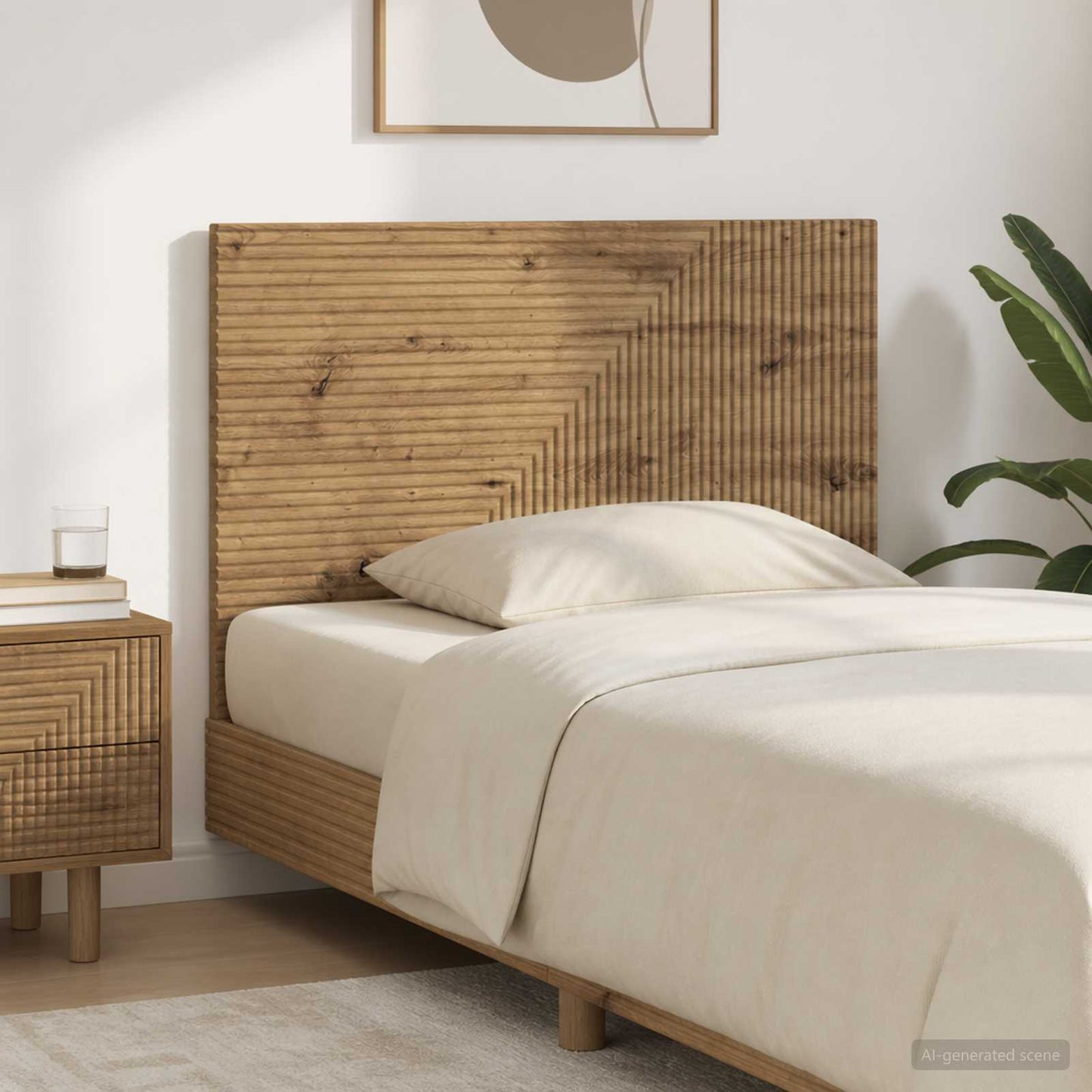 Wall-Mounted Headboard HAARLEM Artisan Oak Engineered Wood