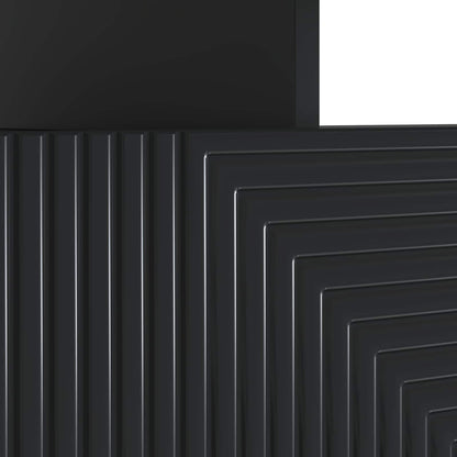 LED TV Cabinet Black Engineered Wood